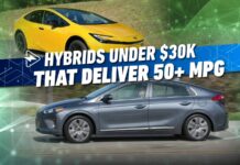10 Гибридов Ценой До 30 000 Долларов, Обеспечивающих Расход Топлива Более 50 Миль на Галон