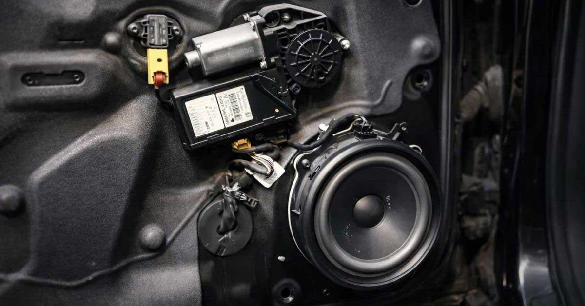 Штатний автомобільний динамік, встановлений у дверях без зовнішнього підсилювача