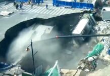 Шанхайський провал: Робітники спостерігали за обвалом землі, перш ніж бігти