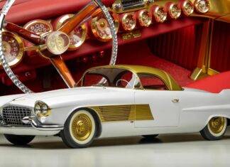 Рідкісний концепт-кар Cadillac Elegante Gold 1955 року виставлений на аукціон